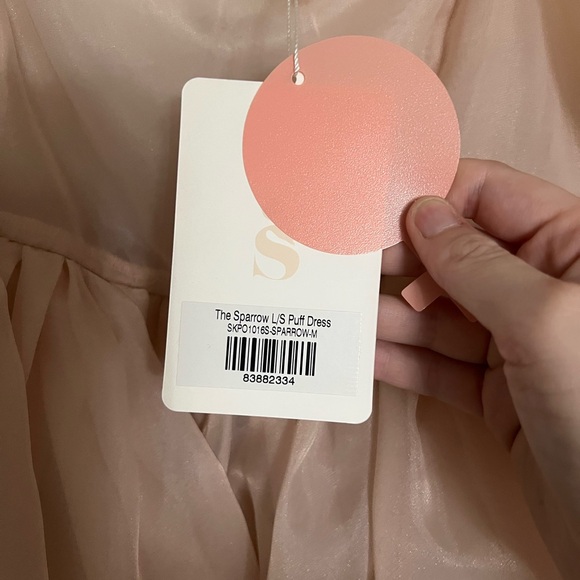 Selkie | Lt Pink Sparrow L/S Puff Dress Size Med - Picture 7 of 7